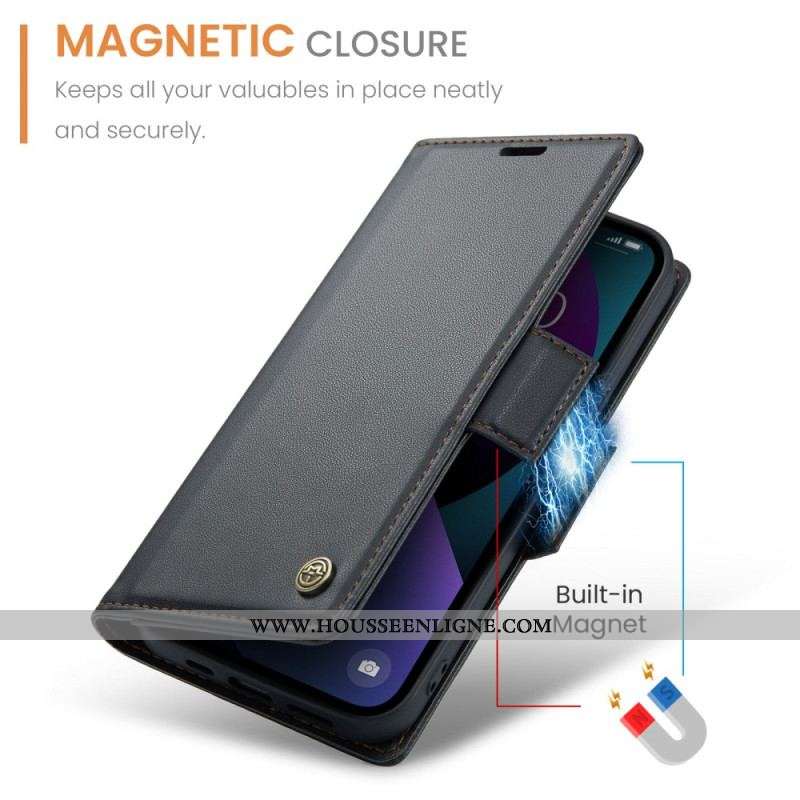 Housse iPhone 15 Style Cuir CASEME
