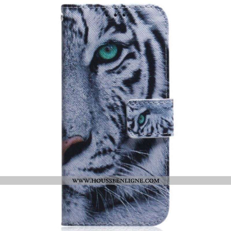 Housse iPhone 15 Tigre Blanc