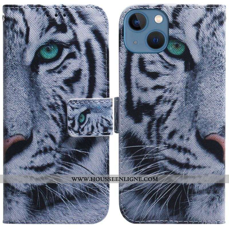 Housse iPhone 15 Tigre Blanc