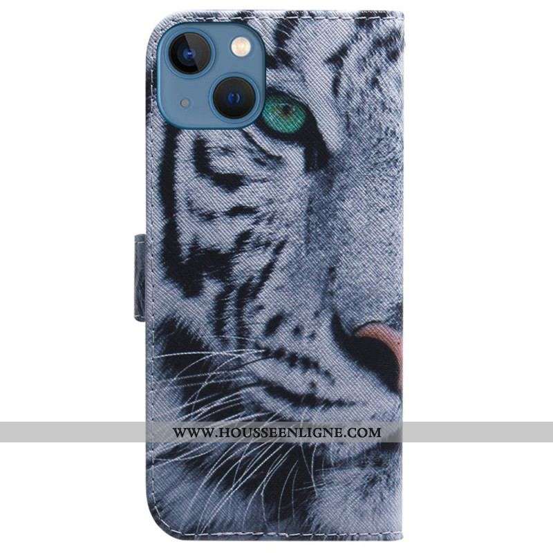 Housse iPhone 15 Tigre Blanc