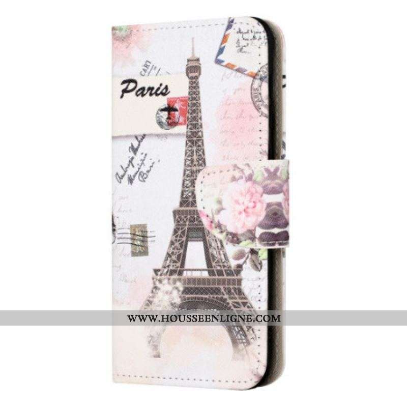 Housse iPhone 15 Tour Eiffel Vintage