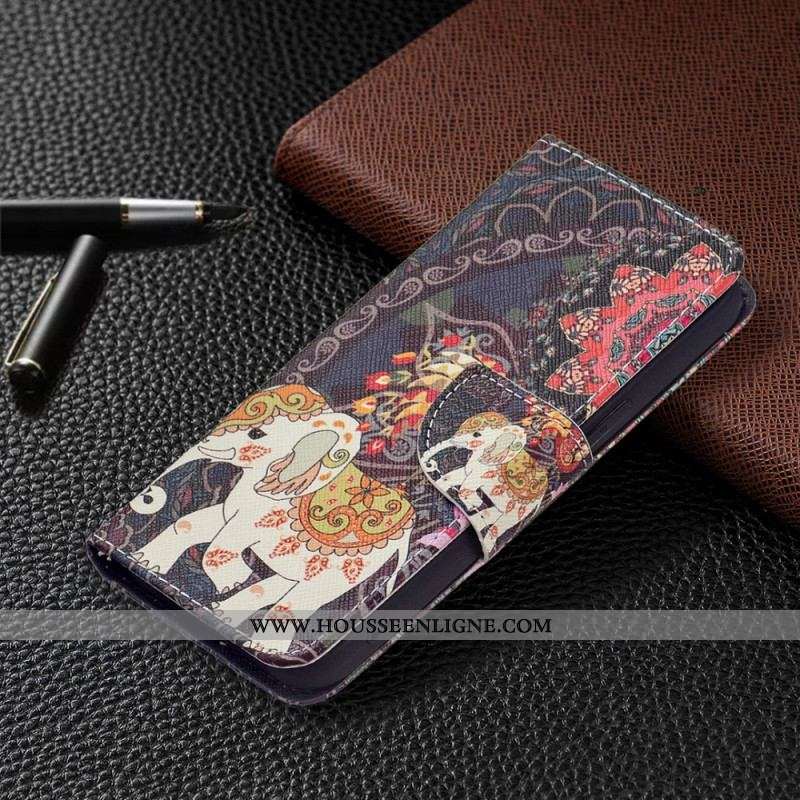 Housse iPhone 15 Éléphant Tribal