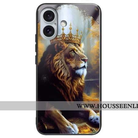 Coque Phone 16 Plus Verre Trempé Roi Lion