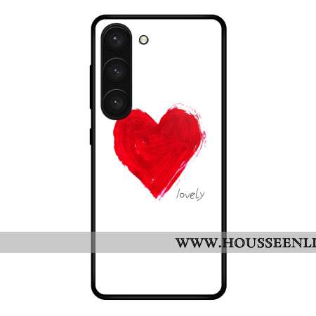 Coque Samsung Galaxy S24 Plus 5G Verre Trempé Coeur Rouge