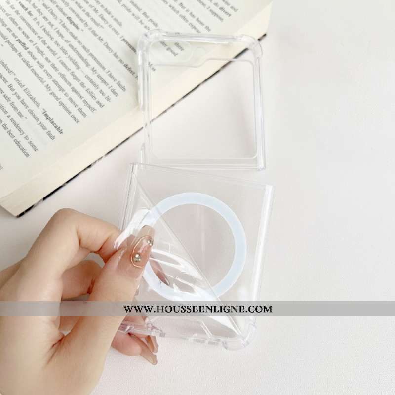 Coque Samsung Galaxy Z Flip 5 Transparente Compatible Magsafe