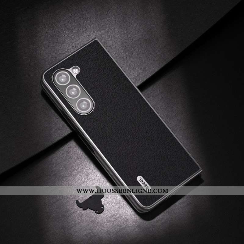 Coque Samsung Galaxy Z Fold 6 Simili Cuir Litchi ABEEL