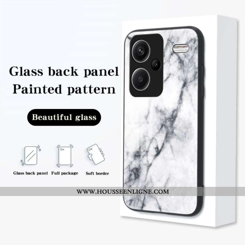 Coque Xiaomi Redmi Note 13 Pro Plus 5G Verre Trempé Marbre Blanc