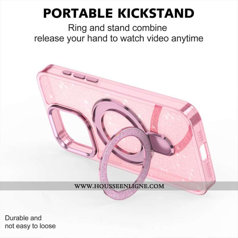 Coque iPhone 16 Pro Design Pailleté Compatible MagSafe