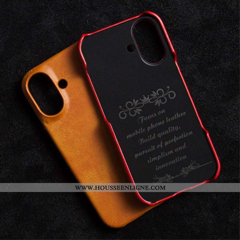 Coque iPhone 16 Pro Effet Cuir