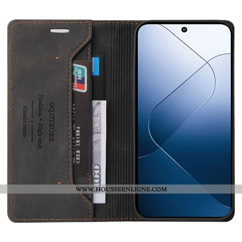 Flip Cover Xiaomi 14 Blocage RFID GQ.UTROBE
