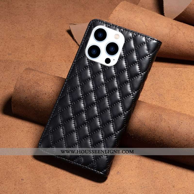 Flip Cover iPhone 16 Pro Matelassé BINFEN COLOR