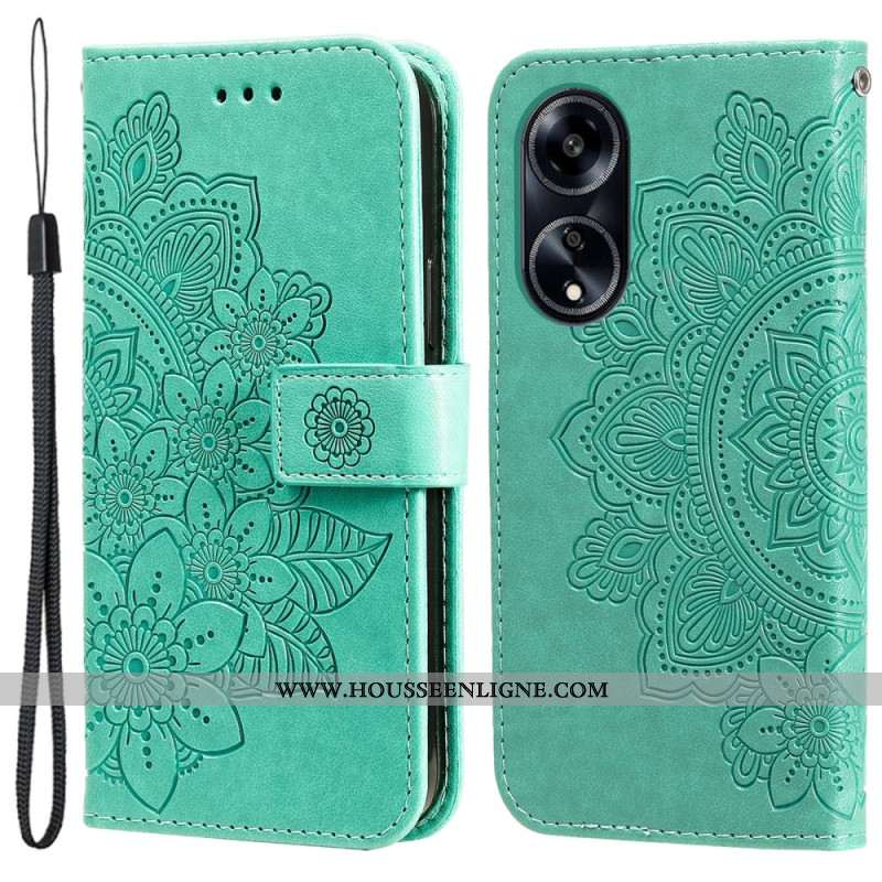 Housse Oppo A98 5G Impression Mandala à Lanière