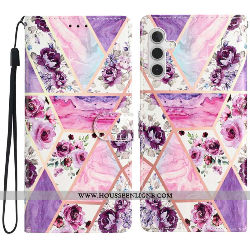 Housse Samsung Galaxy A16 4G / 5G Motif Floral Violet