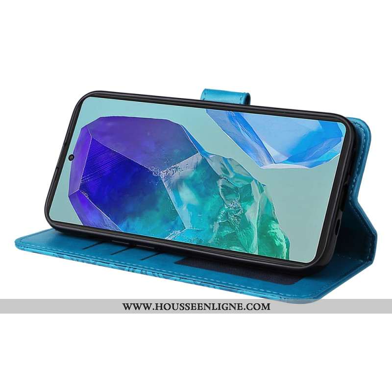 Housse Samsung Galaxy M55 5G Mandala avec Lanière