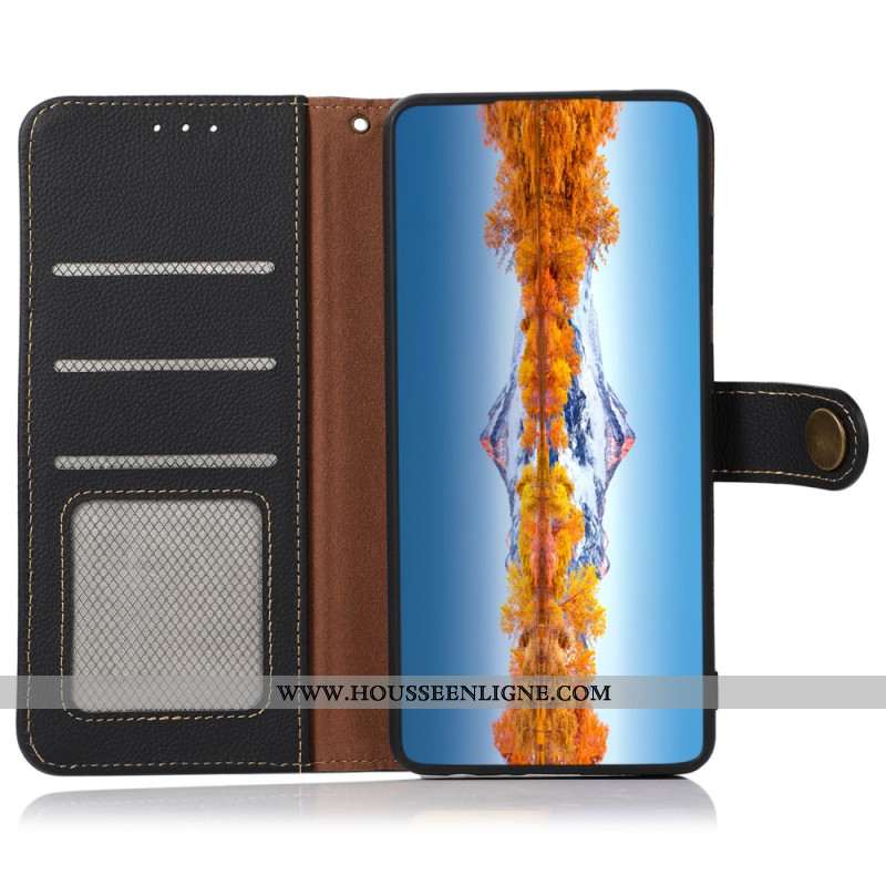 Housse Samsung Galaxy S24 5G Cuir Véritable avec blocage RFID KHAZNEH