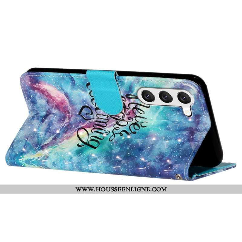 Housse Samsung Galaxy S24 Plus 5G Motif Étoilé à Lanière