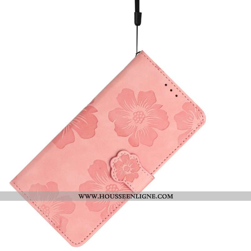 Housse Samsung Galaxy S24 Ultra 5G Florale avec Lanière