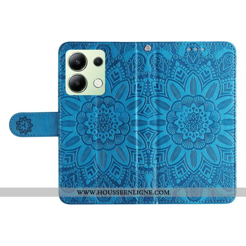 Housse Xiaomi Redmi Note 13 4G Fleur Mandala à Lanière