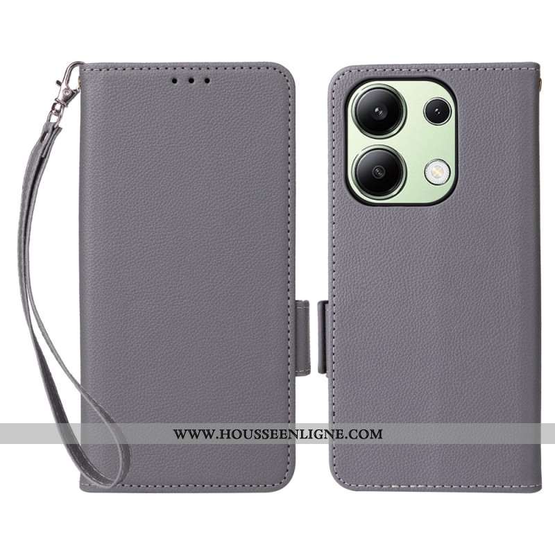 Housse Xiaomi Redmi Note 13 4G Style Cuir avec Lanière