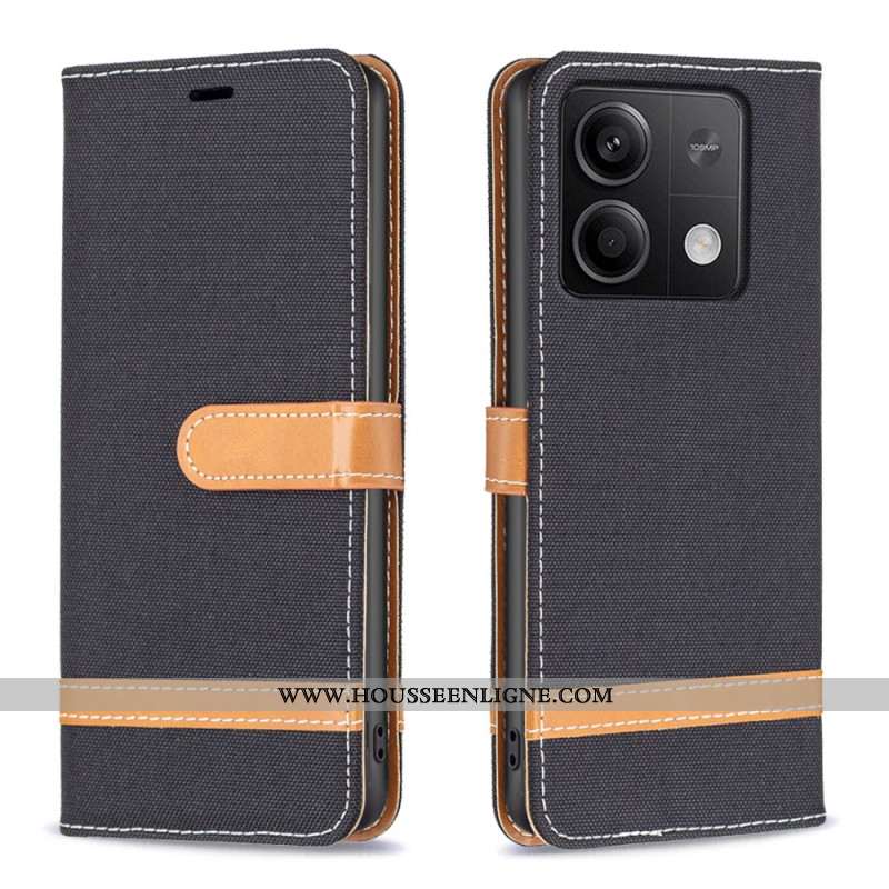 Housse Xiaomi Redmi Note 13 4G Tissu à Lanière