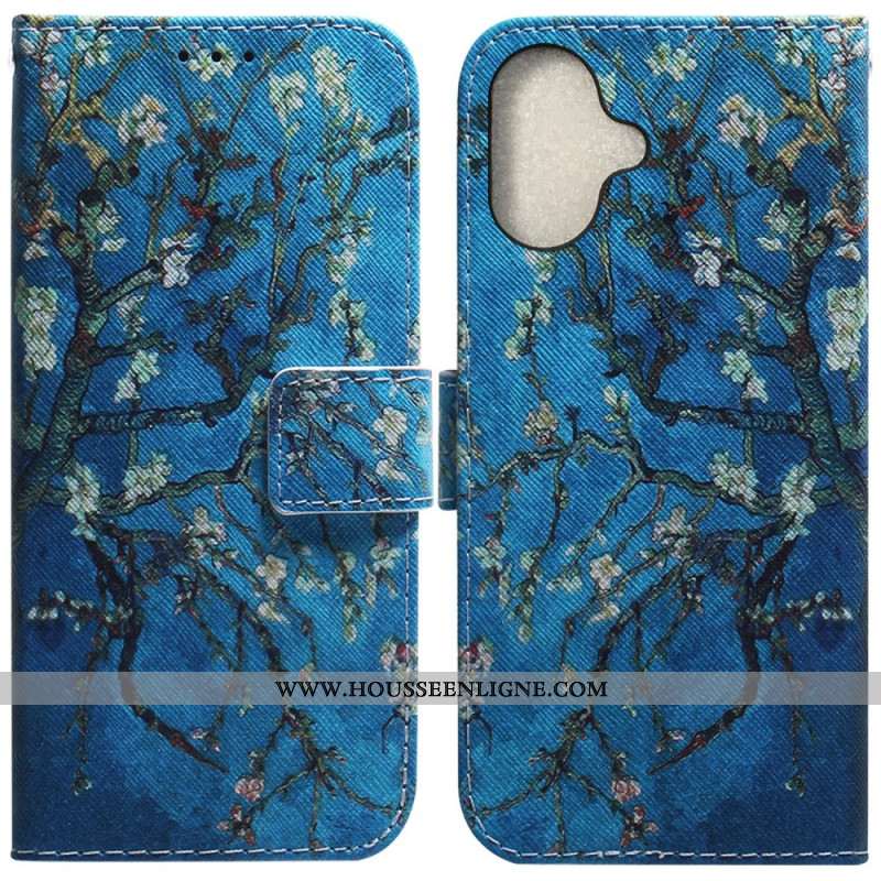 Housse iPhone 16 Plus Fleurs d'Abricot