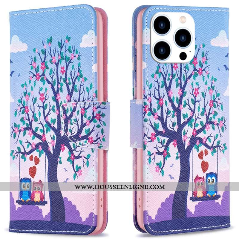 Housse iPhone 16 Pro Deux Hiboux