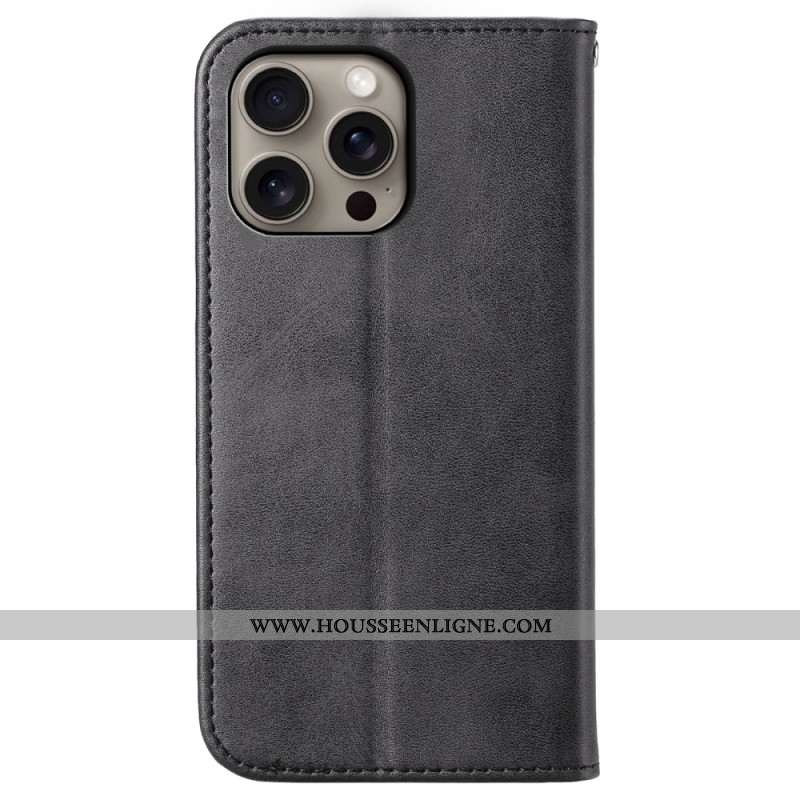 Housse iPhone 16 Pro Max Mostif Losanges avec Lanière