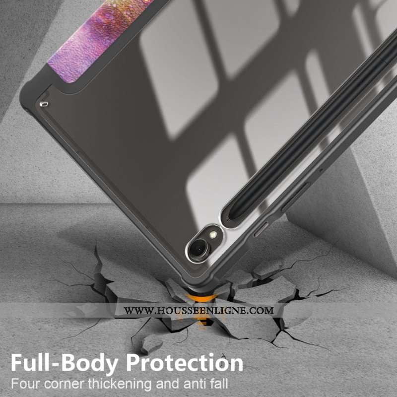 Smart Case Samsung Galaxy Tab S9 Porte-Stylet Dos Transparent Galaxie